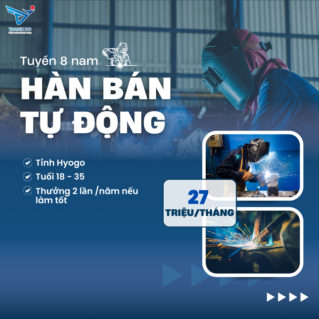 TUYÊN DỤNG 08F NAM ĐƠN HÀNG HÀN BÁN TỰ ĐỘNG TRONG XƯỞNG